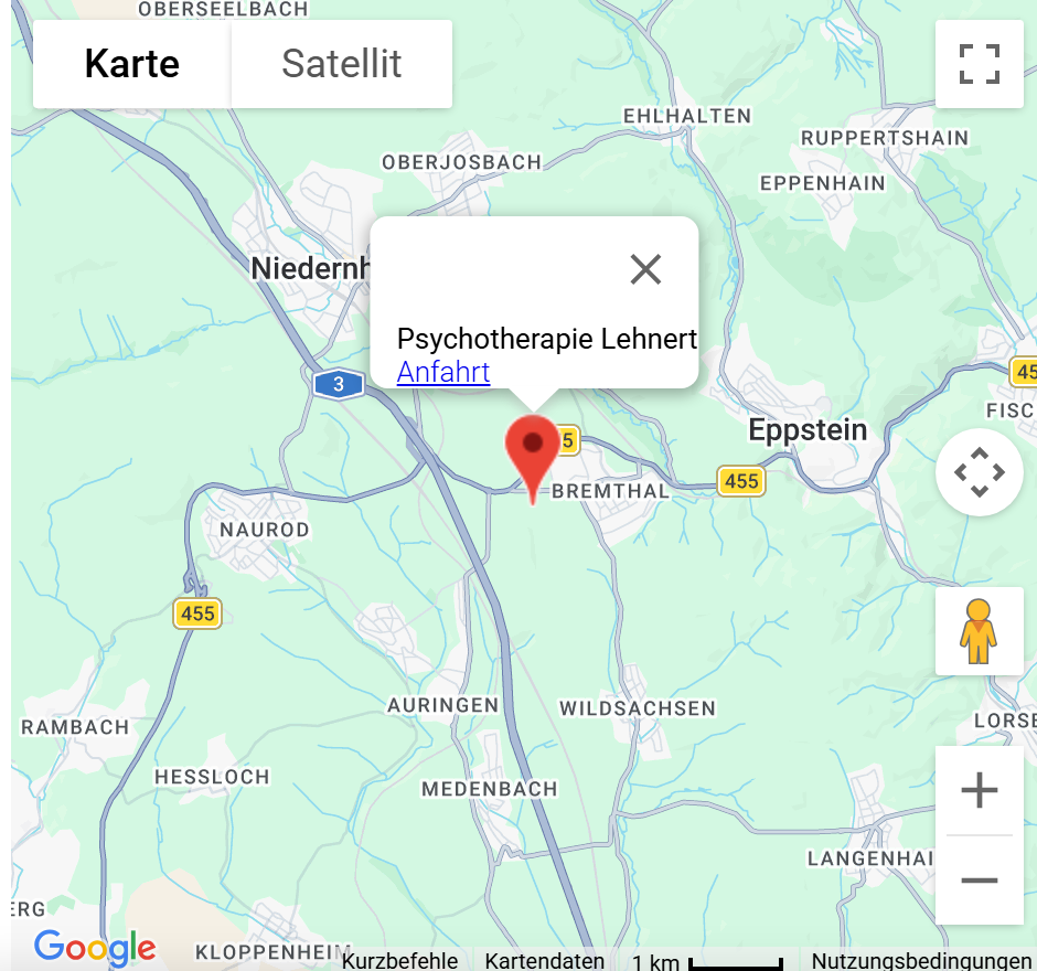 Karte: Praxisstandort Kirschgartenstr. 6, 65719 Hofheim am Taunus